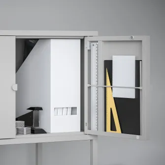 IKEA LIXHULT Corp, metal/gri, 60x35 cm