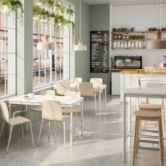 IKEA LÄKTARE Scaun conferinta, furnir mesteacan/alb