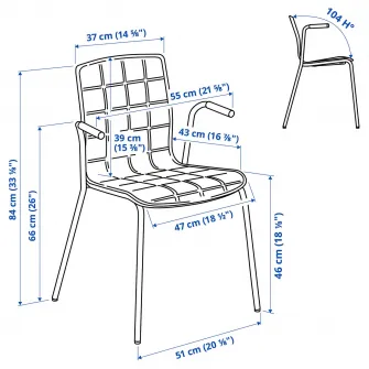 IKEA LÄKTARE Scaun conferinta, gri mediu/alb