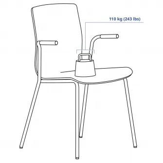 IKEA LÄKTARE Scaun conferinta, gri mediu/negru