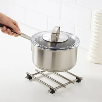 IKEA LÄMPLIG Suport cratita, inox, 18x18 cm