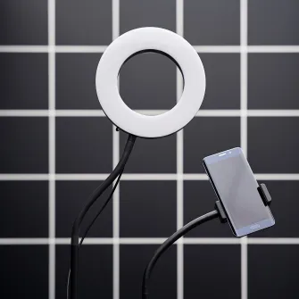 IKEA LÅNESPELARE Lampa circulara cu suport telefon