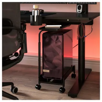 IKEA LÅNESPELARE Suport computer cu polita, negru, 50x27 cm