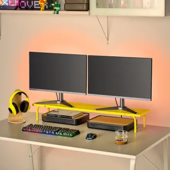 IKEA LÅNESPELARE Suport pentru monitor, galben neon, 97x19 cm