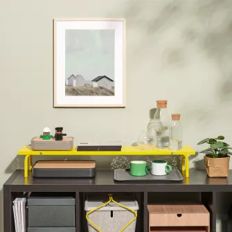 IKEA LÅNESPELARE Suport pentru monitor, galben neon, 97x19 cm