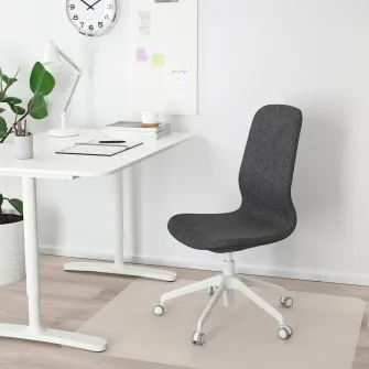 IKEA LÅNGFJÄLL Scaun conferinta, Gunnared gri inchis/alb