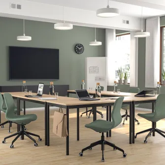 IKEA LÅNGFJÄLL Scaun conferinta, Gunnared verde-gri/negru