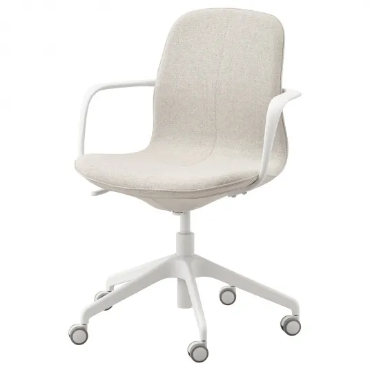 IKEA LÅNGFJÄLL Scaun de conferinta cu brate, Gunnared bej/alb