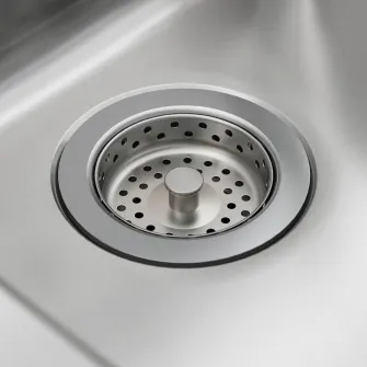 IKEA LÅNGUDDEN Chiuveta incorporata, 1 cuva, inox, 46x46 cm