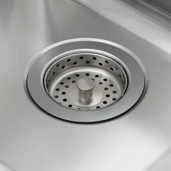 IKEA LÅNGUDDEN Chiuveta incorporata, 2 cuve, inox, 75x53 cm