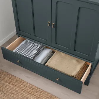 IKEA LOMMARP Corp, albastru inchis-verde, 102x101 cm