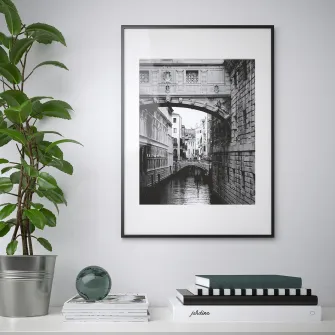 IKEA LOMVIKEN Rama, negru, 50x70 cm