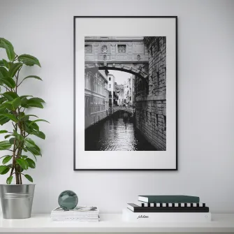 IKEA LOMVIKEN Rama, negru, 61x91 cm