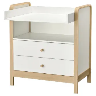 IKEA ÄLSKVÄRD Masa infasat/comoda, mesteacan/alb