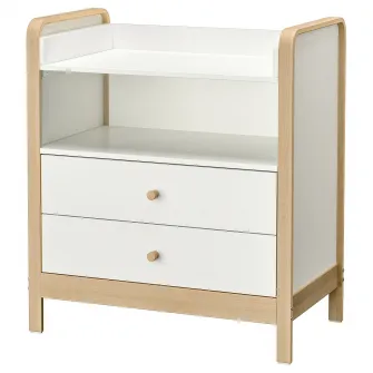 IKEA ÄLSKVÄRD Masa infasat/comoda, mesteacan/alb