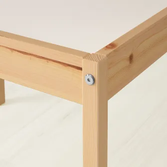 IKEA LÄTT Masa pentru copii + 2 scaune, alb/pin