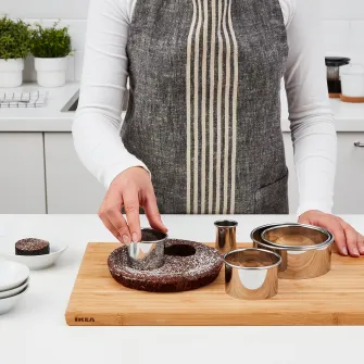 IKEA LÄTTBAKAD Forma desert, 5 bucati, argintiu