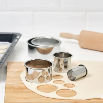IKEA LÄTTBAKAD Forma desert, 5 bucati, argintiu
