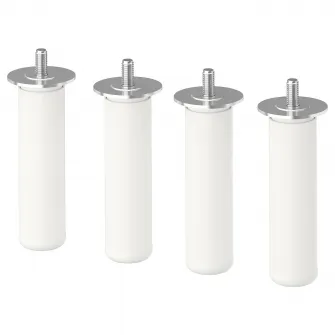 IKEA LÄTTHET Picior, alb/metal, 11 cm