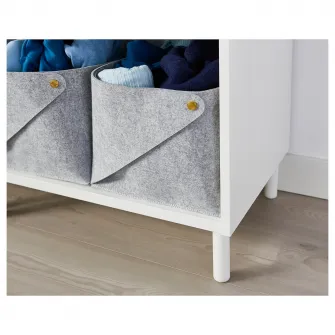IKEA LÄTTHET Picior, alb/metal, 11 cm