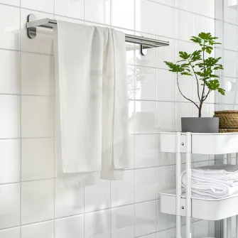 IKEA LUDDVIAL Prosop baie, alb, 55x120 cm