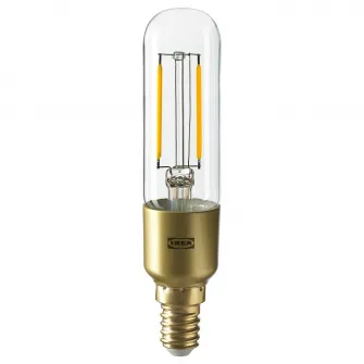 IKEA LUNNOM Bec LED E14 200 lumeni, intensitate reglabila/tubular sticla transparenta, 25 mm