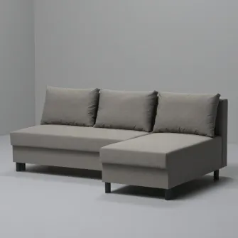 IKEA ÄLVDALEN Canapea extensibila 3locuri+sezlong, Knisa gri-bej