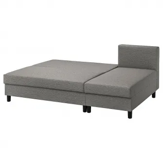 IKEA ÄLVDALEN Canapea extensibila 3locuri+sezlong, Knisa gri-bej