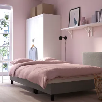 IKEA ÄLVDALEN Canapea extensibila 3locuri+sezlong, Knisa gri-bej