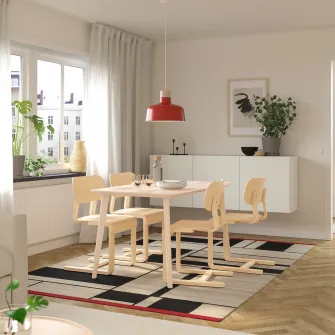 IKEA LYCKAN Scaun, furnir mesteacan