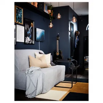 IKEA LYCKSELE LÖVÅS Canapea extensibila 2 locuri, Knisa gri
