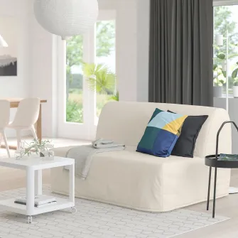 IKEA LYCKSELE LÖVÅS Canapea extensibila 2 locuri, Ransta natur