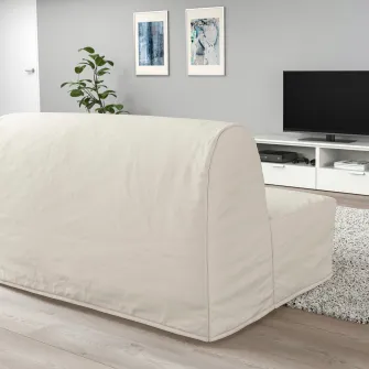 IKEA LYCKSELE LÖVÅS Canapea extensibila 2 locuri, Ransta natur