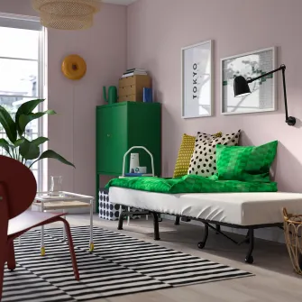 IKEA LYCKSELE MURBO Fotoliu extensibil, Grindtorp multicolor