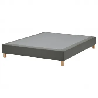 IKEA LYNGÖR Baza saltea cu picioare, gri inchis, 140x200 cm