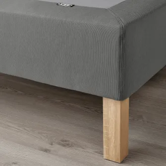 IKEA LYNGÖR Baza saltea cu picioare, gri inchis, 140x200 cm