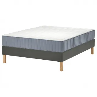 IKEA LYNGÖR Pat, Vågstranda ferma/bleu gri inchis, 140x200 cm