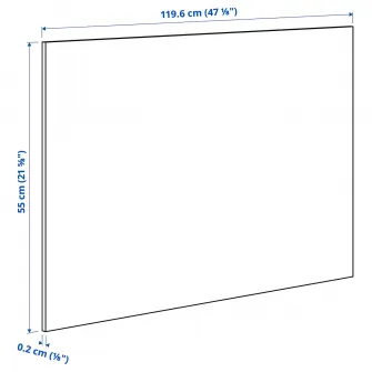 IKEA LYSEKIL Panou perete, 2 fete aspect cupru periat/inox, 119.6x55 cm