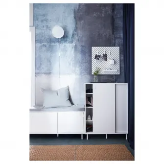 IKEA MACKAPÄR Dulap pantofi/depozitare, alb, 80x35x102 cm