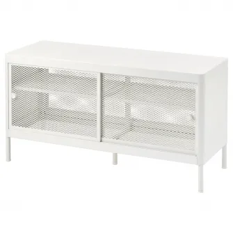 IKEA MACKAPÄR Banca depozitare+usi glisante, alb, 100x37 cm