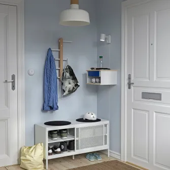IKEA MACKAPÄR Banca depozitare+usi glisante, alb, 100x37 cm