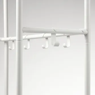 IKEA MACKAPÄR Suport haine+depozitare pantofi, alb, 78x32x200 cm
