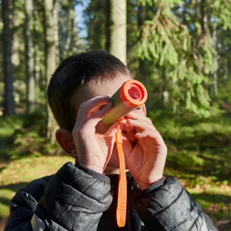 IKEA MAJBAGGE Monocular, verde/portocaliu