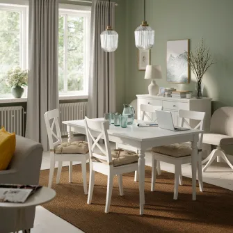 IKEA MALINDA Perna scaun, bej, 40/35x38x7 cm