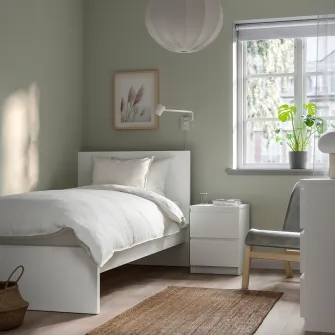 IKEA MALM Cadru pat inalt, alb, 90x200 cm