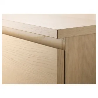 IKEA MALM Comoda 2 sertare, furnir stejar alb, 40x55 cm