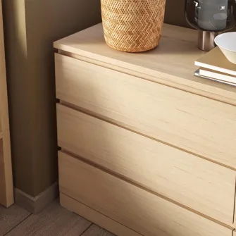 IKEA MALM Comoda 6 sertare, furnir stejar alb, 160x78 cm