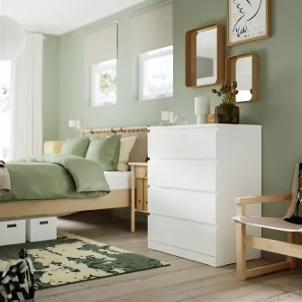 IKEA MALM Comoda 4 sertare, alb, 80x100 cm