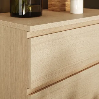 IKEA MALM Comoda 6 sertare, furnir stejar alb, 160x78 cm