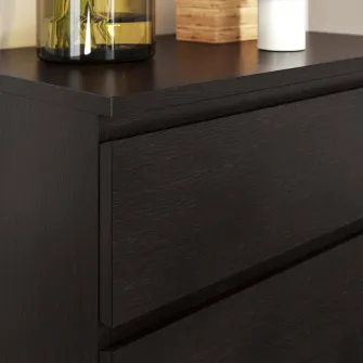 IKEA MALM Comoda 6 sertare, negru-maro, 160x78 cm